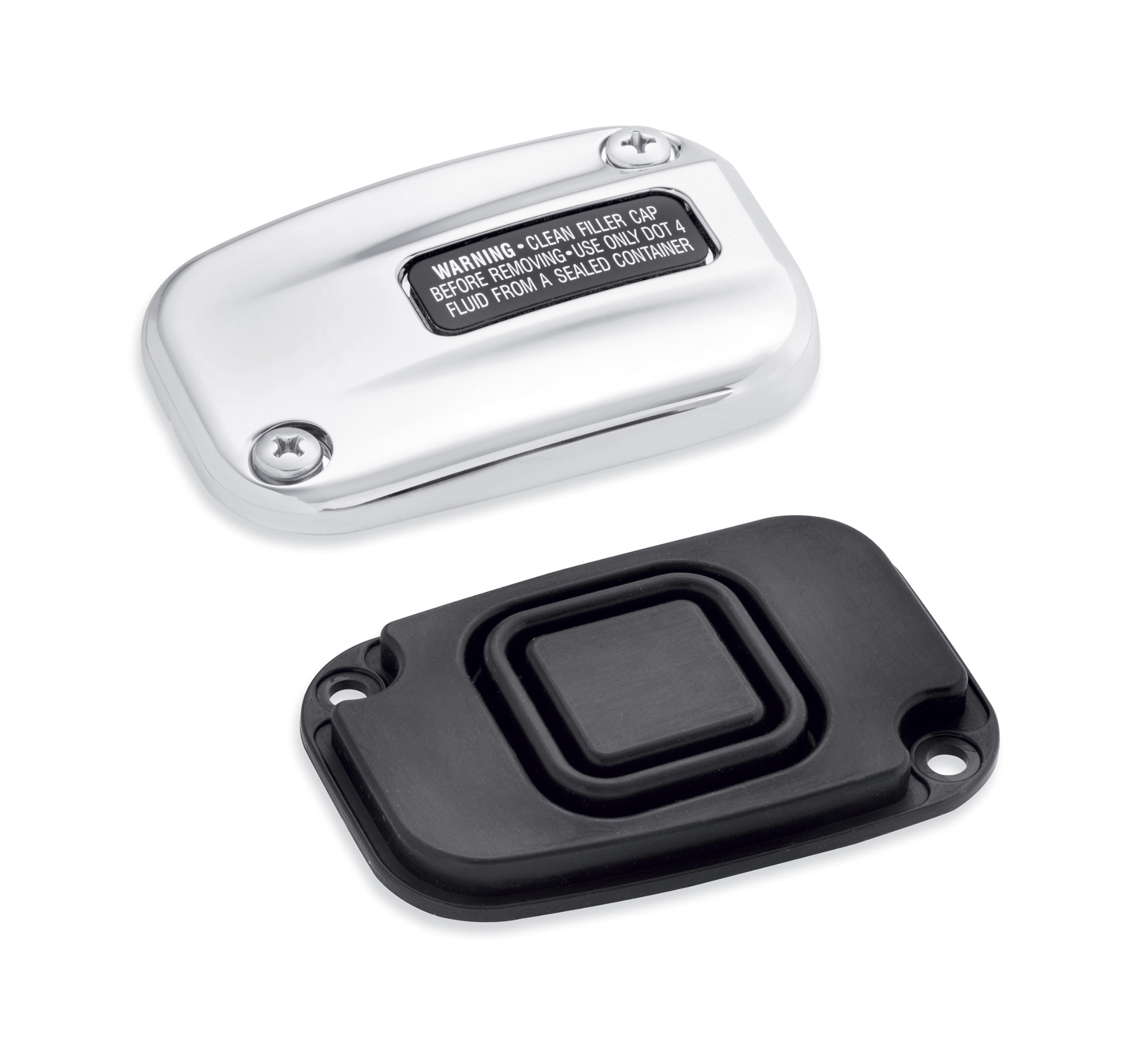 Hill Country Customs Chrome Front Brake Master Cylinder Cover for 2006-2014 Harley-Davidson Softail models 