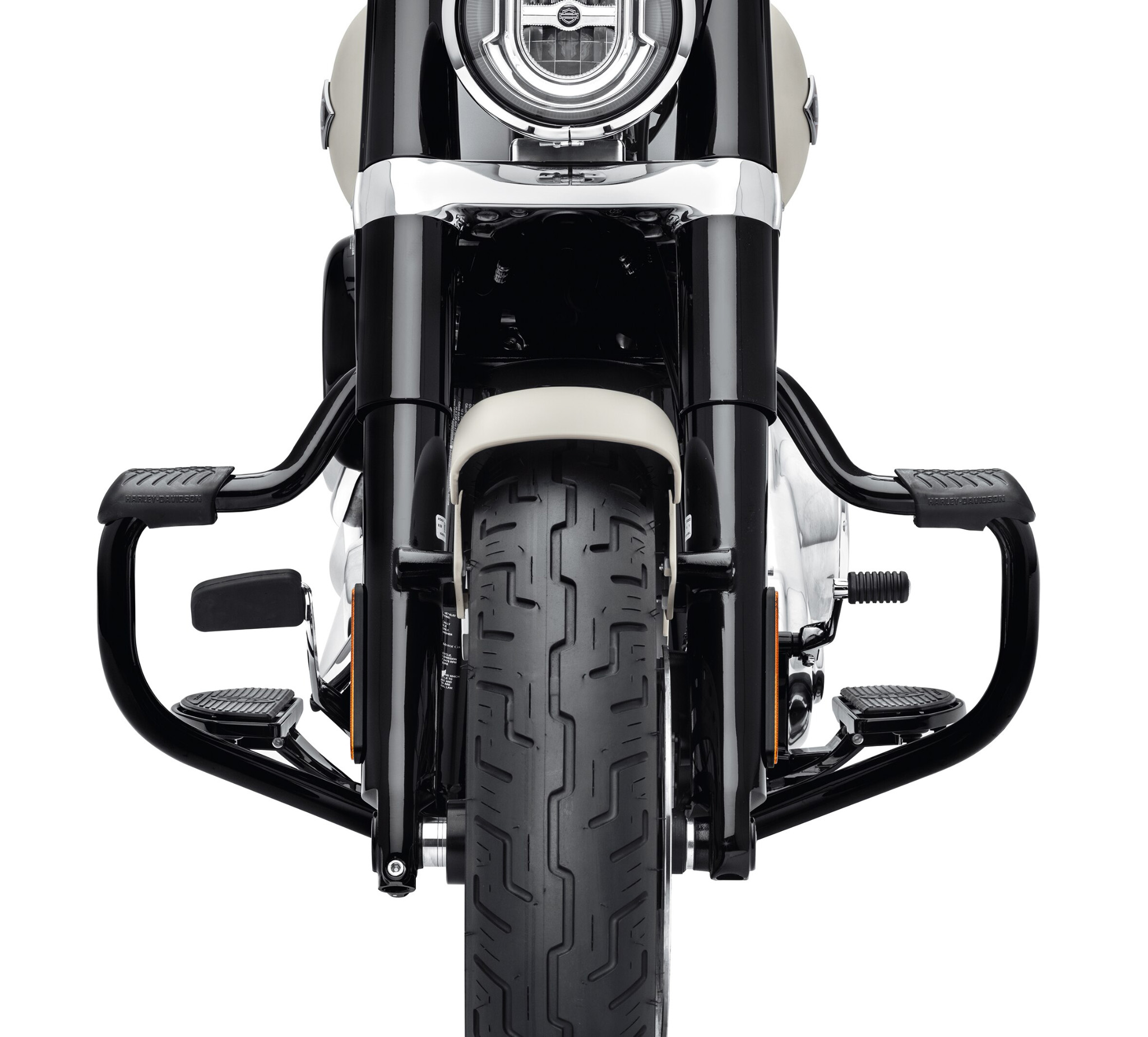 Black Finish Front Engine Guard fits Harley-Davidson