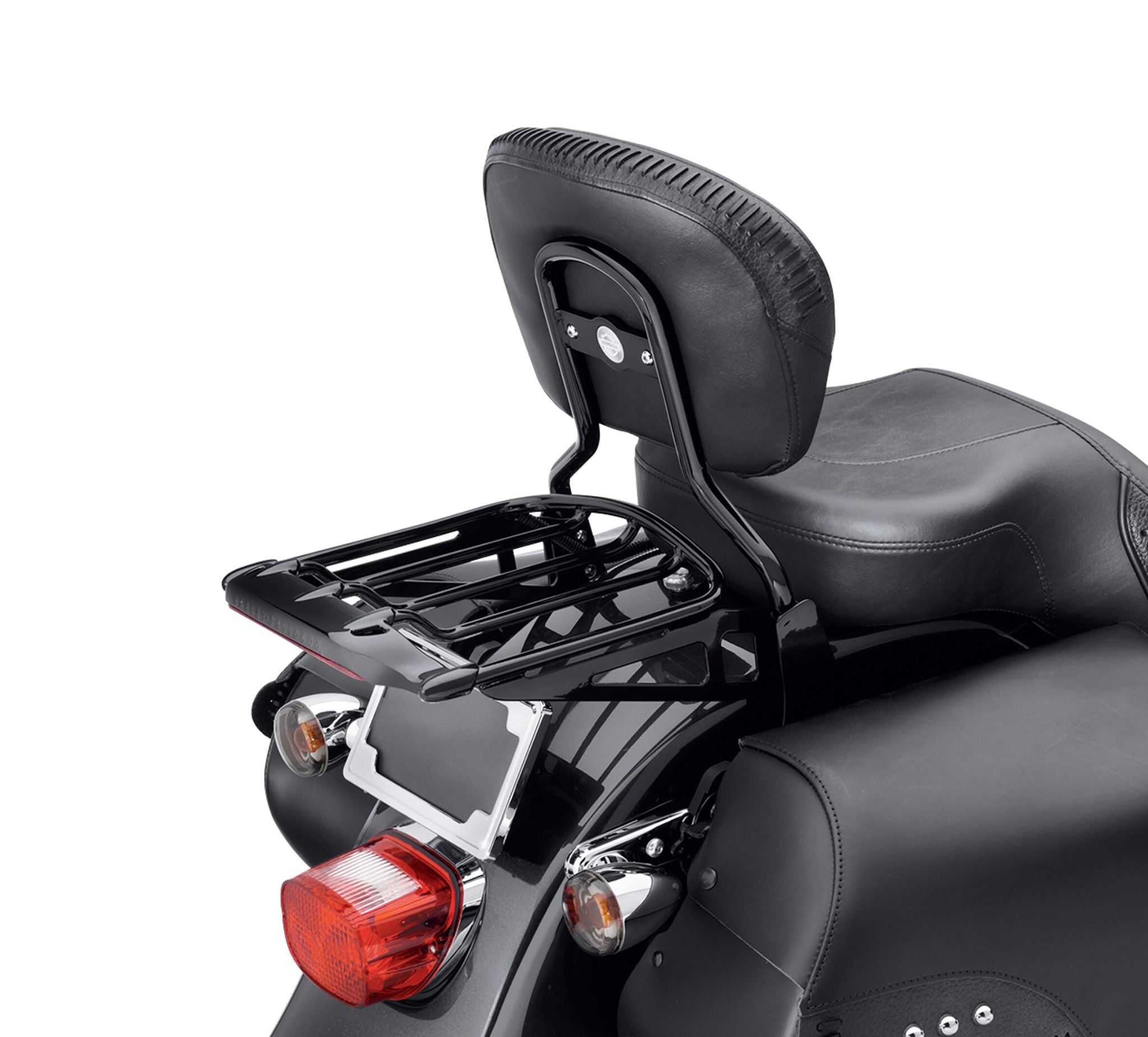 Air Wing TwoUp Gloss Black Luggage Rack HarleyDavidson TH