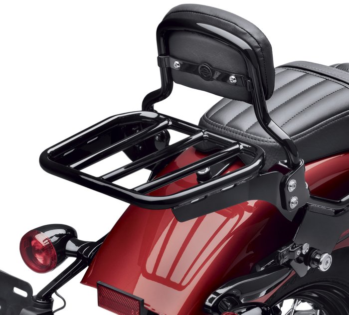 Rejilla para equipaje deportiva piezas verticales de barra Sissy HoldFast - Negro brillante | Harley-Davidson LATAM