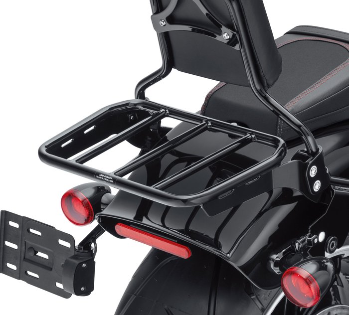 Rejilla para equipaje deportiva para piezas verticales de la barra Sissy del asiento trasero HoldFast - Negro brillante 1