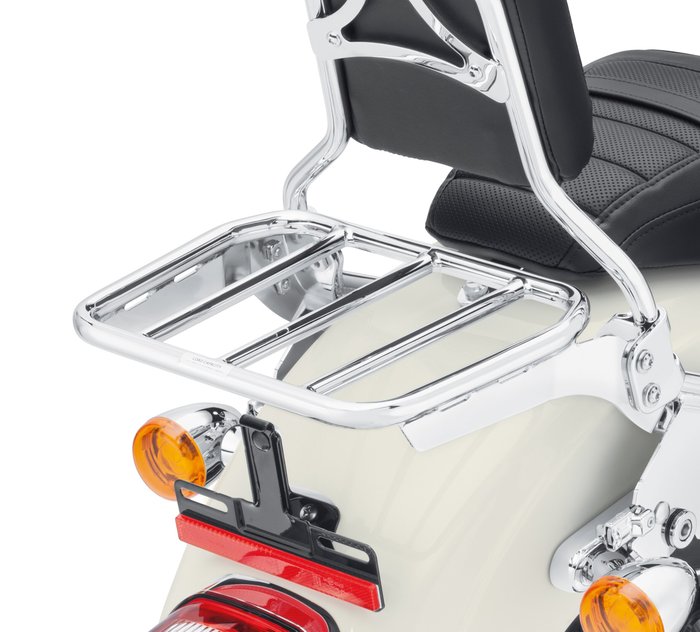 Rejilla para equipaje deportiva para piezas verticales de la barra sissy del asiento trasero HoldFast - cromada 1