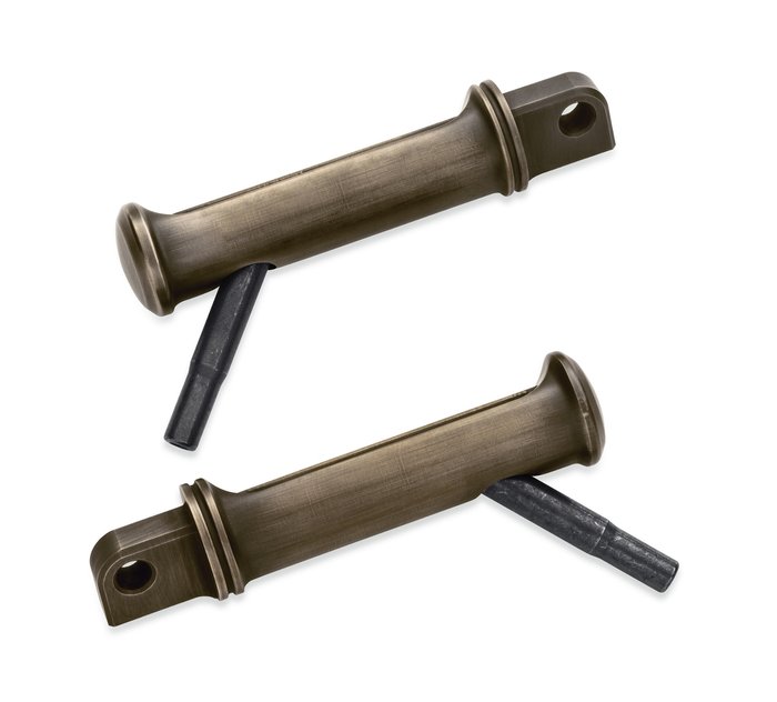 Brass Footpegs with Styled Wear Peg - Mid Controls 1