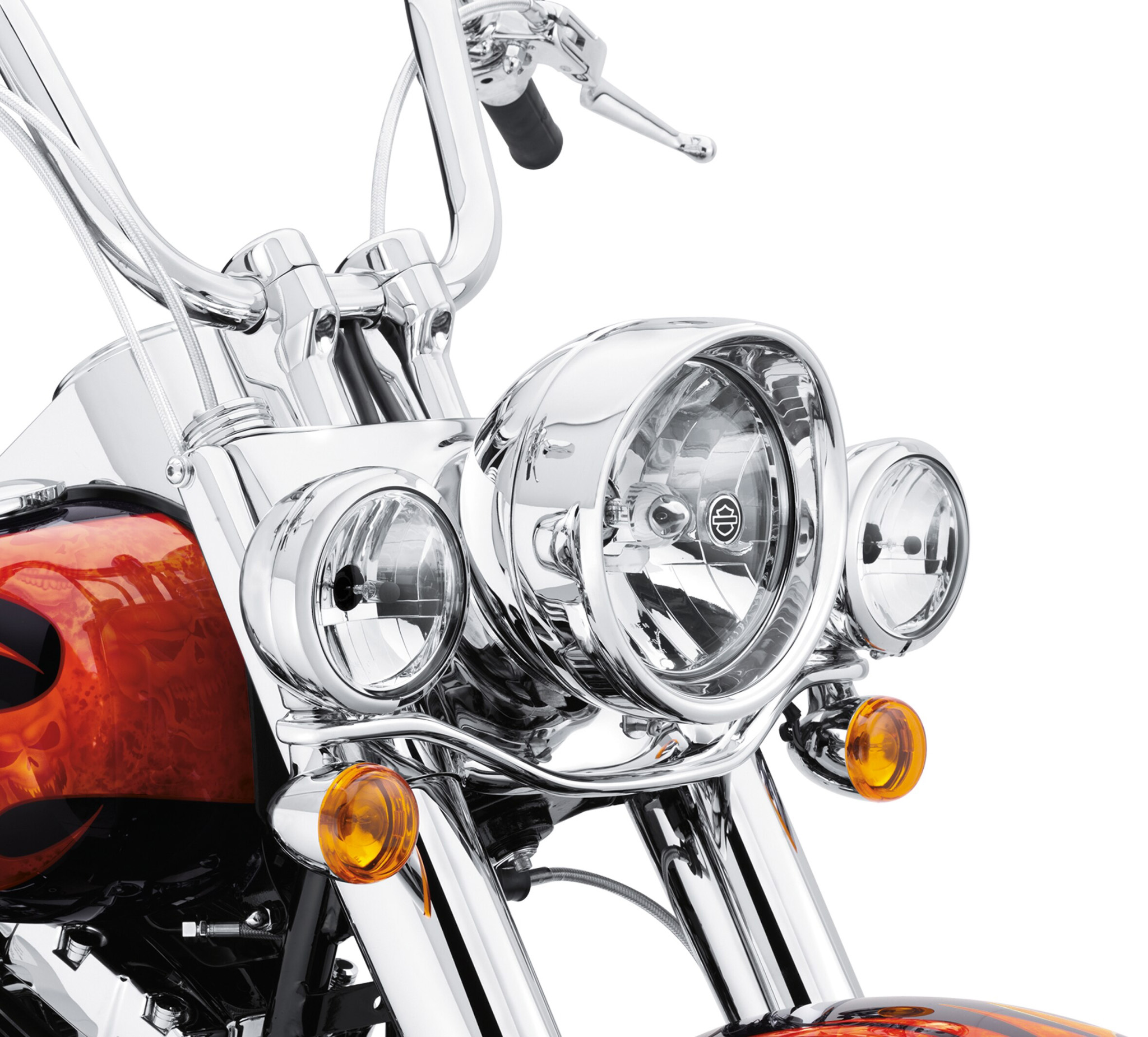 Chrome Turn Signal Complete Kit For 2007 And Later Softail FLSTF/FLSTFB Only 