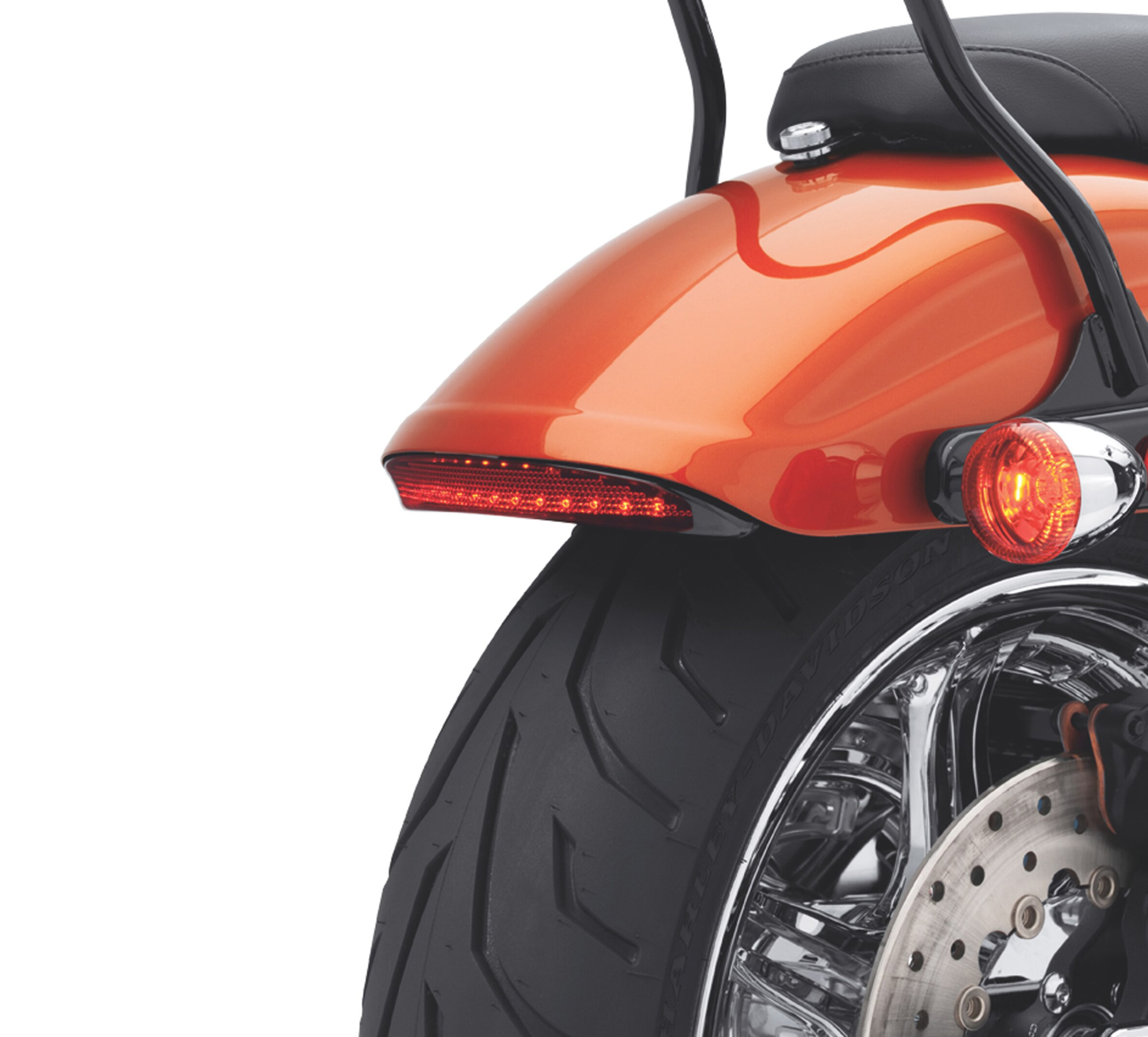Chopped Fender Edge 8-LED Intergrated DRL Break Stop Tail Light For Harley