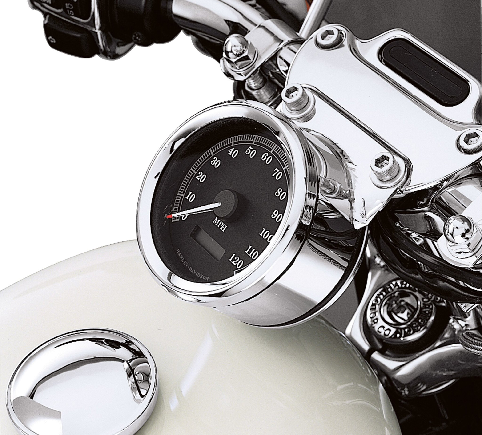Speedometer gauge bezel cover trim ring visor for Harley-Davidson 5/"bikes Chrome