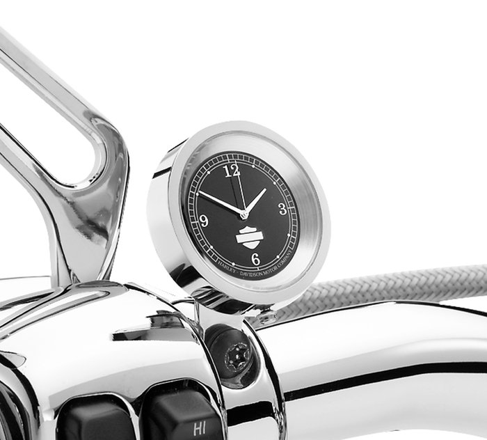 Motorcycle Chrome Clock White Dial For Harley Davidson Street Glide 