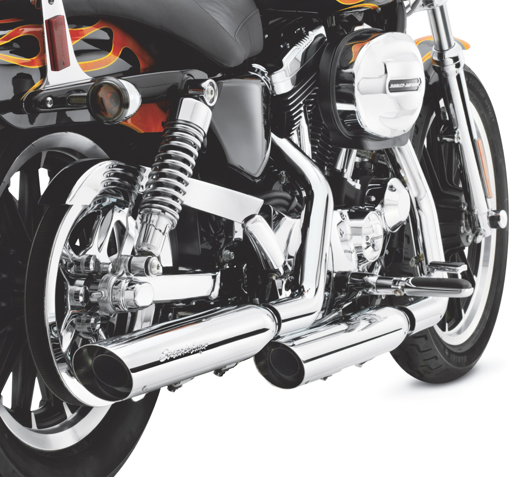 Screamin Eagle Street Performance Slip On Mufflers Sportster Shorty Dual 80503 07 Harley Davidson Usa