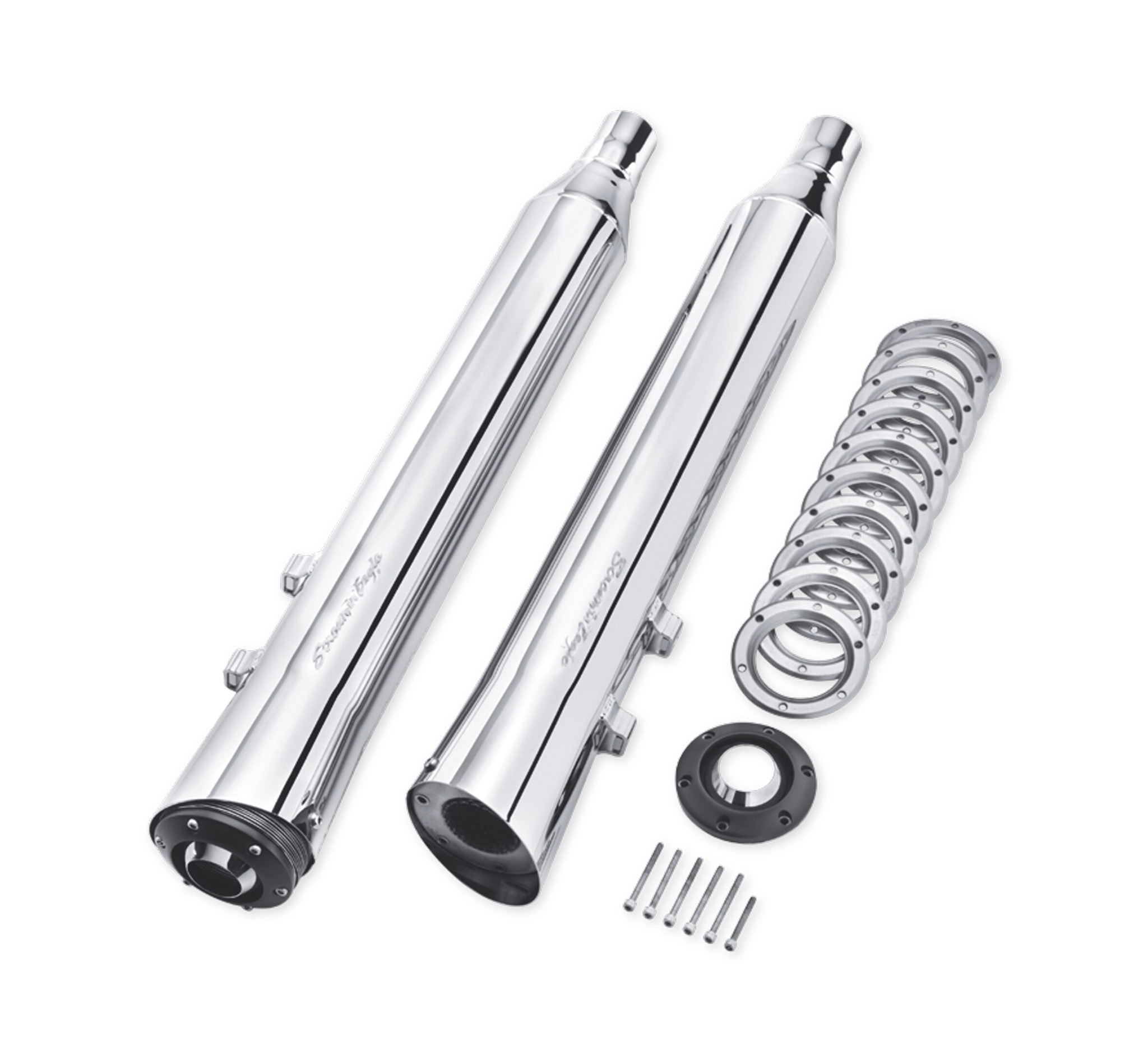 Screamin' Eagle FatShotz 2Into2 SlipOn Mufflers 8084710 Harley