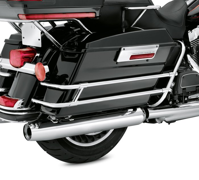 Chrome Saddlebag Bracket Guard Bar Set Fit For Harley Touring Road King 97-08 