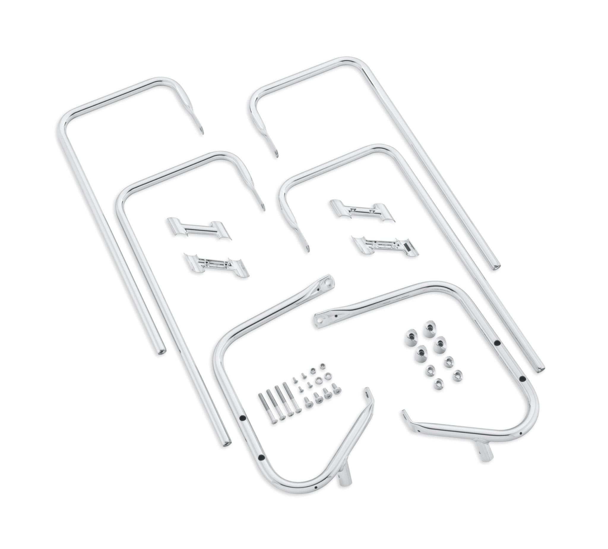 Twin Rail Chrome Saddlebag Guard Kit HarleyDavidson ME