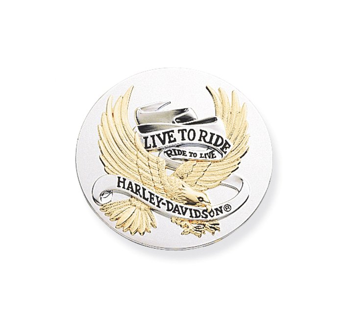 harley davidson motorcycle fuel tank sissy bar chrome skull badge emblem logo 