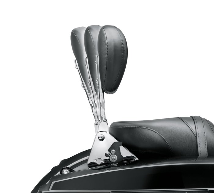HD Adjustable Recline Passenger Backrest Sissy Bar Upright with Pad for Harley Davidson Touring Models 2009 Up 
