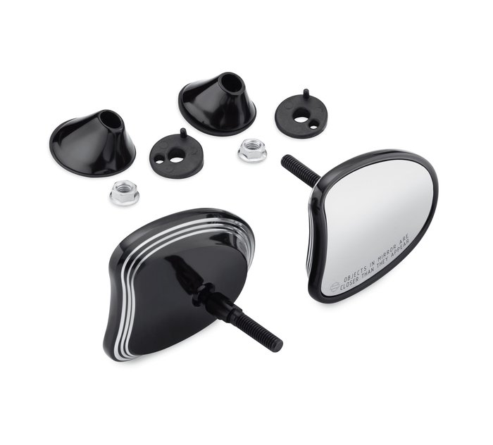 Black Batwing Fairing Mount Side Mirrors For Harley Touring Electra Street Glide 
