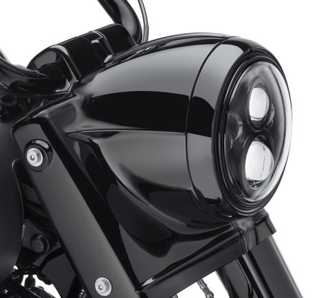 DEFIANCE COLLECTION - HEADLAMP TRIM RING 4 Auxiliary Lamp -<br />Black  Machine Cut. 61400355 / Ornaments-Chassis / Softail m8 / Parts &  Accessories / - House-of-Flames Harley-Davidson