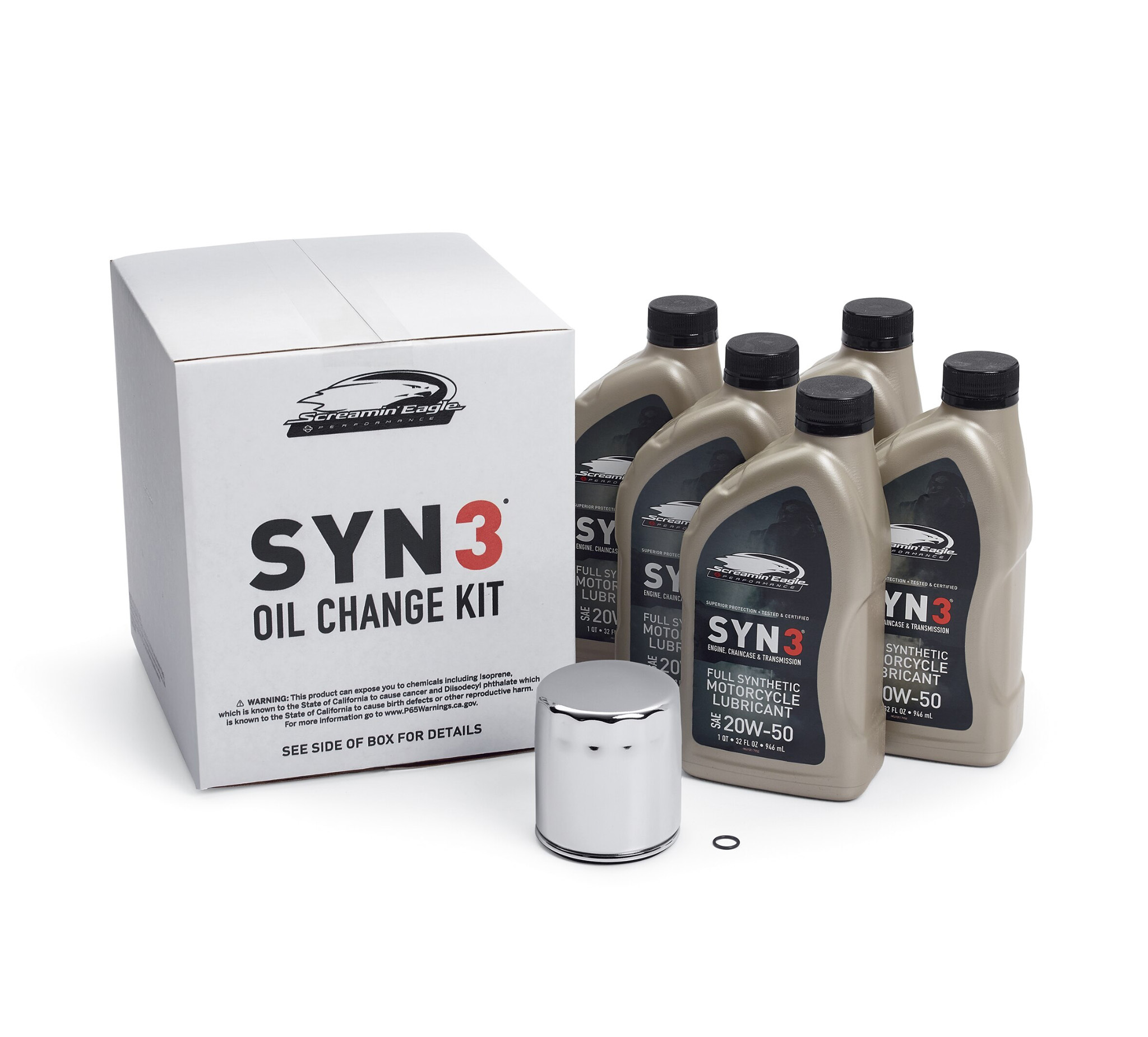 5 Qt Syn3 Full Synthetic Motorcycle Lubricant Oil Change Kit Chrome Filter 62600085a Harley Davidson Usa