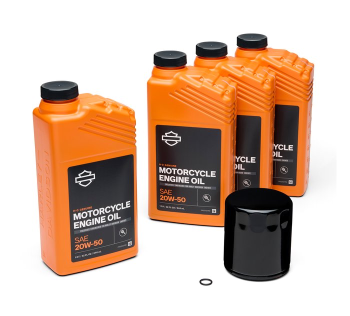 4 Qt H D 360 Motorcycle Oil Change Kit Black Filter 62600088 Harley Davidson Usa