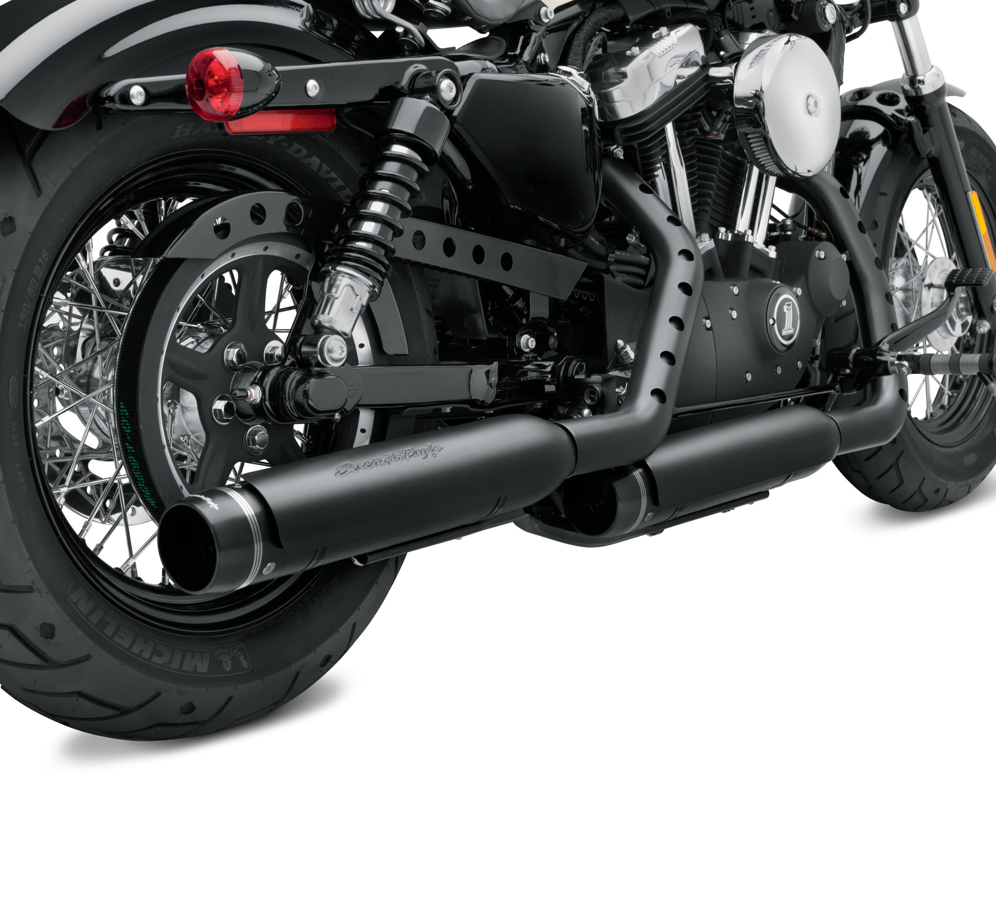 Chrome 3-1/4" Muffler Slip-on Exhaust Pipe For Harley Sportster 883 1200 Custom