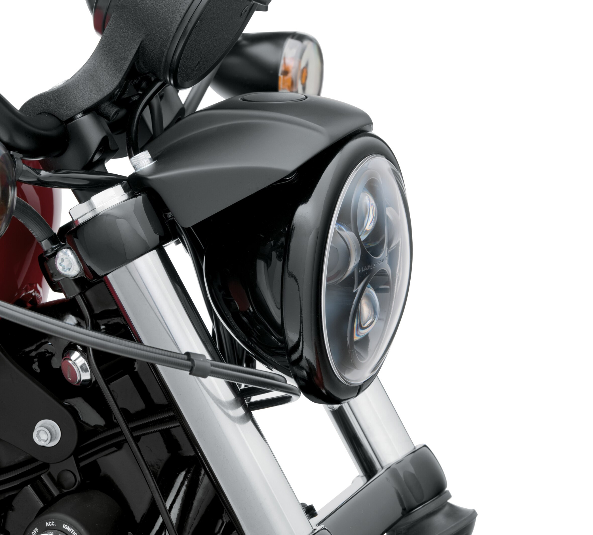Details about  / 7/" Black Anodize Burst Headlamp Trim Ring fits Harley-Davidson