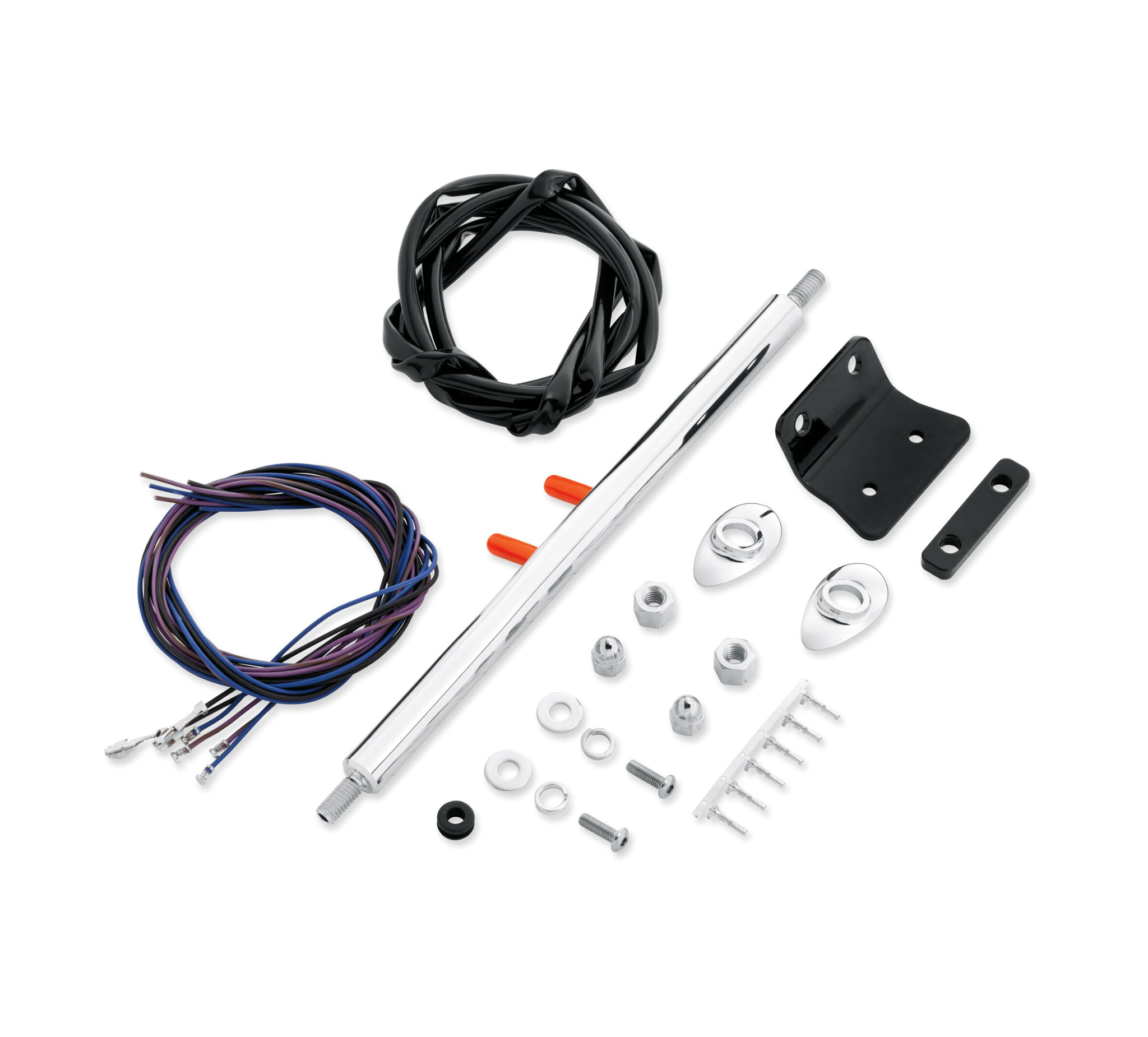 Turn Signal Relocation kit for Harley-Davidson Sportsters Black - Great Bike Gear See details for specific models 