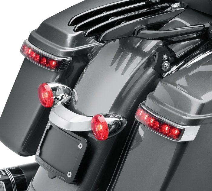 Electra Glo LED Saddlebag Run/Brake/Turn Lamp - Chrome Housing/Smoked Lens 1