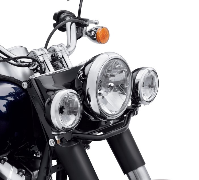 FL Style Zusatzscheinwerfer Linse ribbed für Harley-Davidson mit E