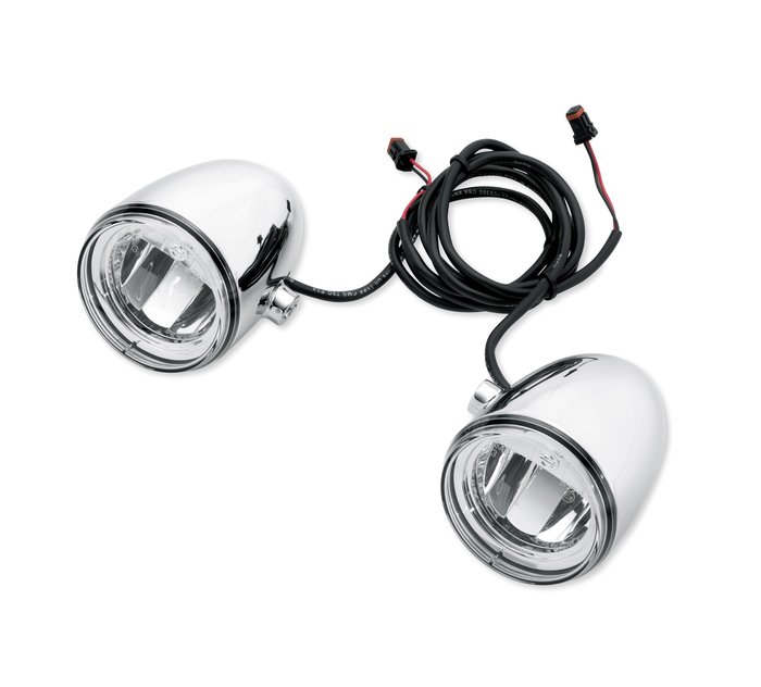 marque generique - 2pcs 4 Lampe De Lumière Des Phares Feux Antibrouillard  Chrome Moto Balle Avant Pour Harley - Néon PC - Rue du Commerce