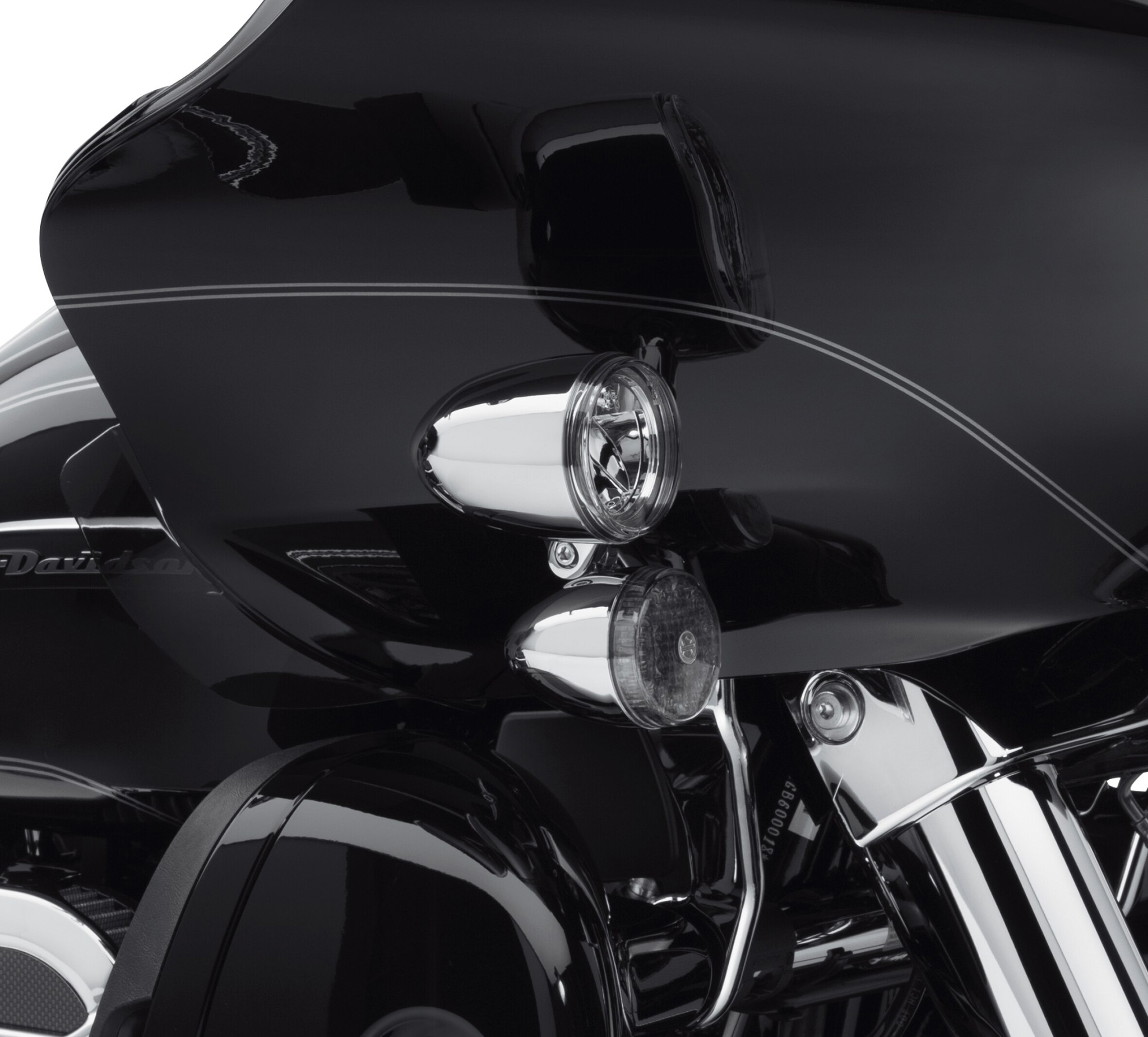 Road Glide LED Fog Lamp Mount Kit - Chrome