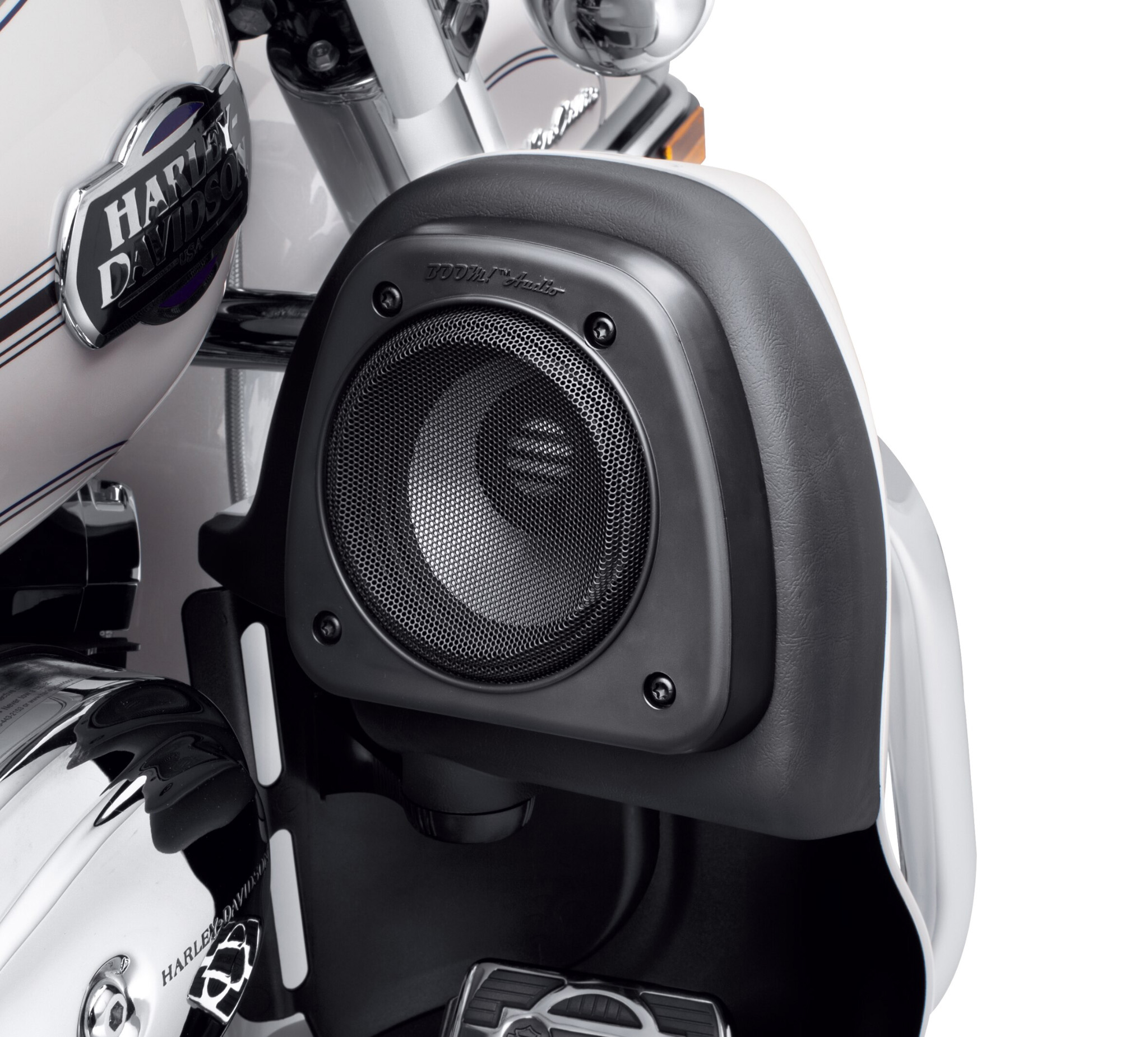 日本代理店正規品 Harleyツーリングモデル2011-2013に適合するGreen-L Black Fairing Lower Audio  Speaker