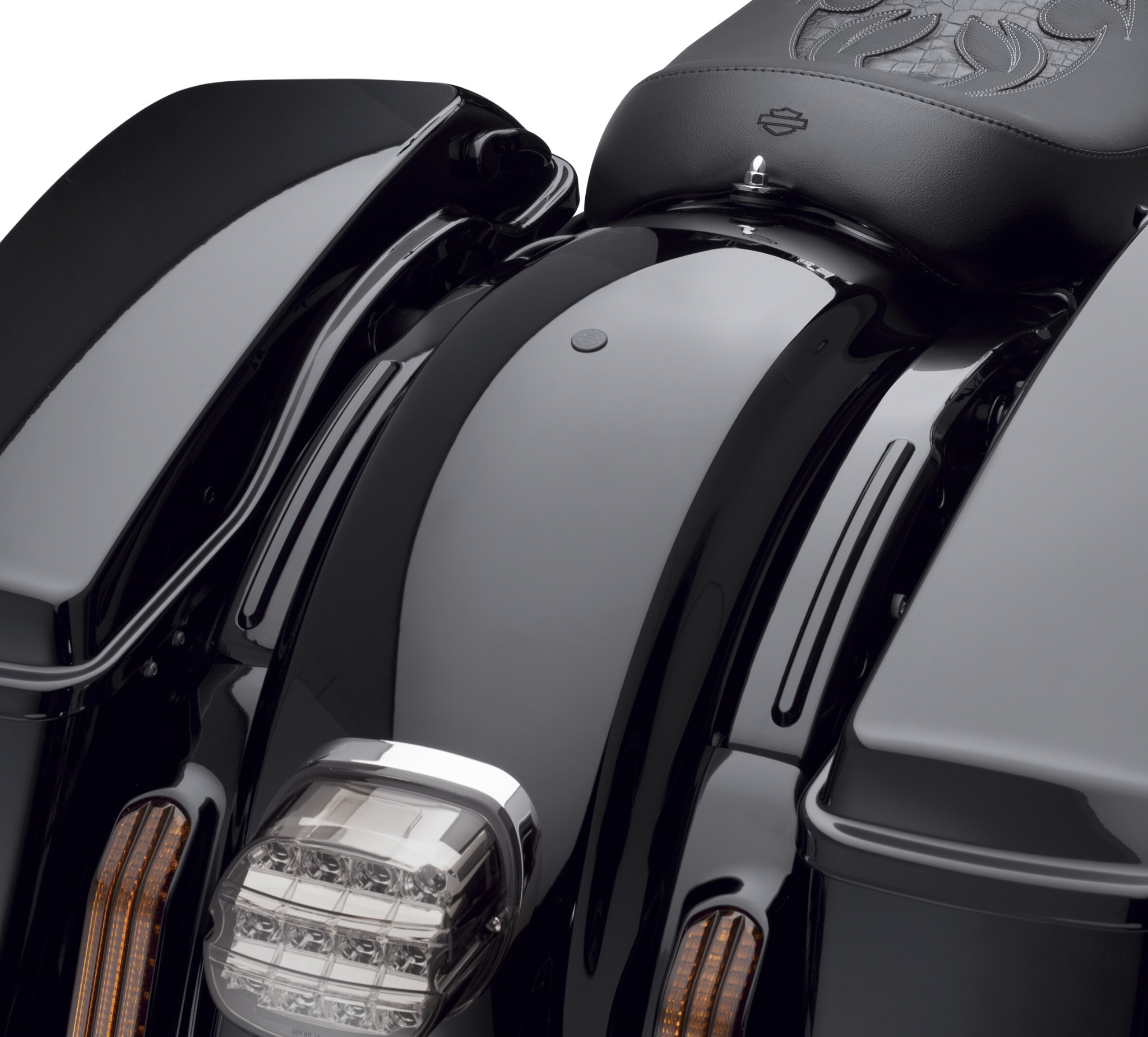 OEM Harley Davidson Touring Rear Fender Support Brackets Filler black