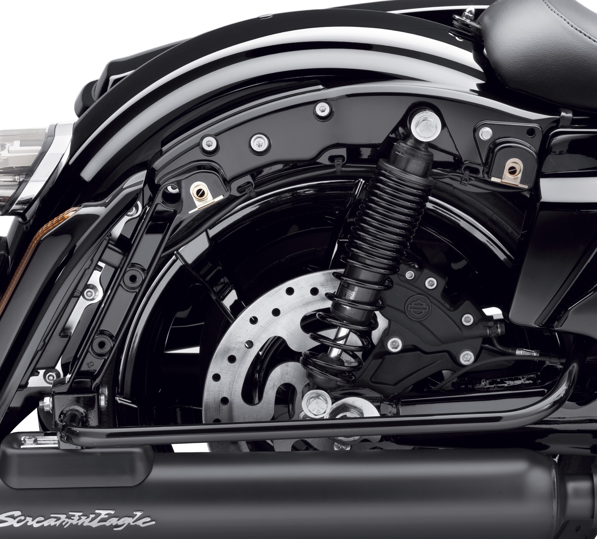 OEM Harley Davidson Touring Rear Fender Support Brackets Filler black