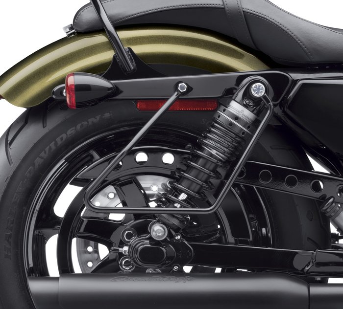 USA ONLY Black Steel Saddlebag Support Brackets For Harley Sportster X