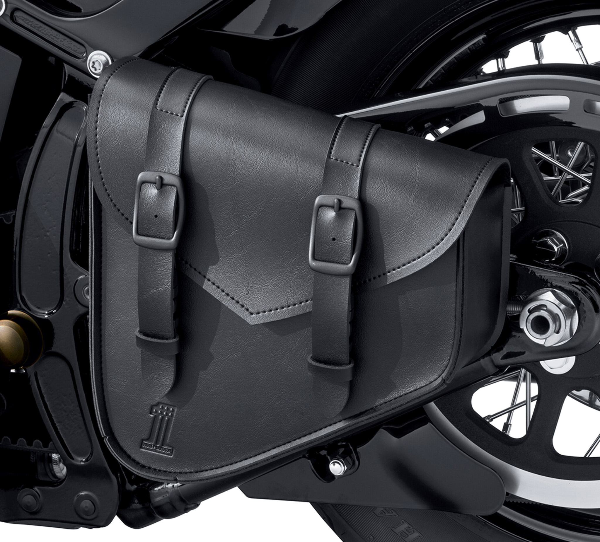 LABLT Black Motorcycle Saddlebags Luggage Tool Bag Replacement for Harley Sportster 883 Dyna Softail 