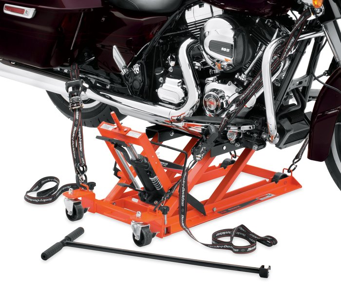 Motorcycle Scissor Lift XL for Harley Davidson Road King Classic orange 