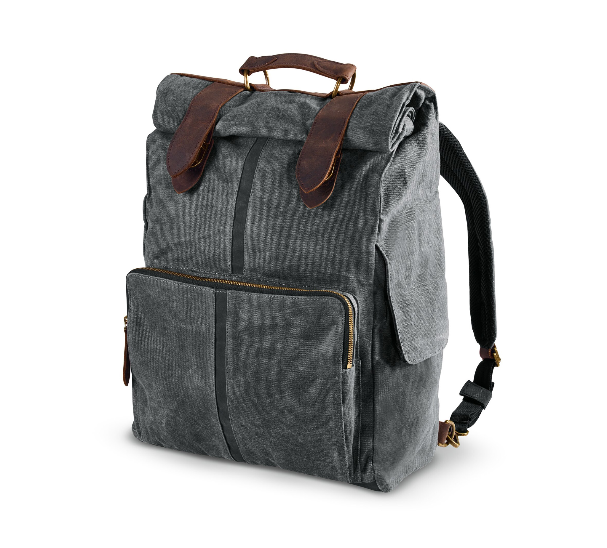 Make Your Own Waxed Canvas Backpack with Leather Accent 