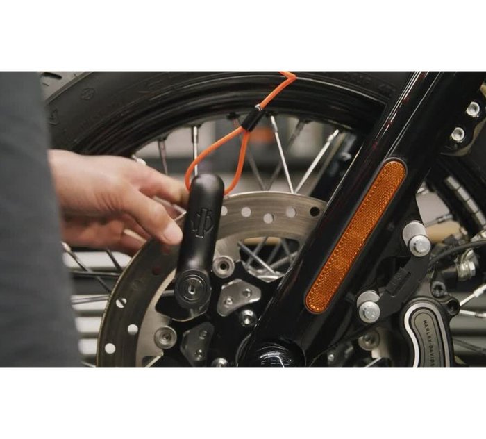 Candado del disco de freno y cable para recordatorio - Naranja - Cantabria  Harley Davidson