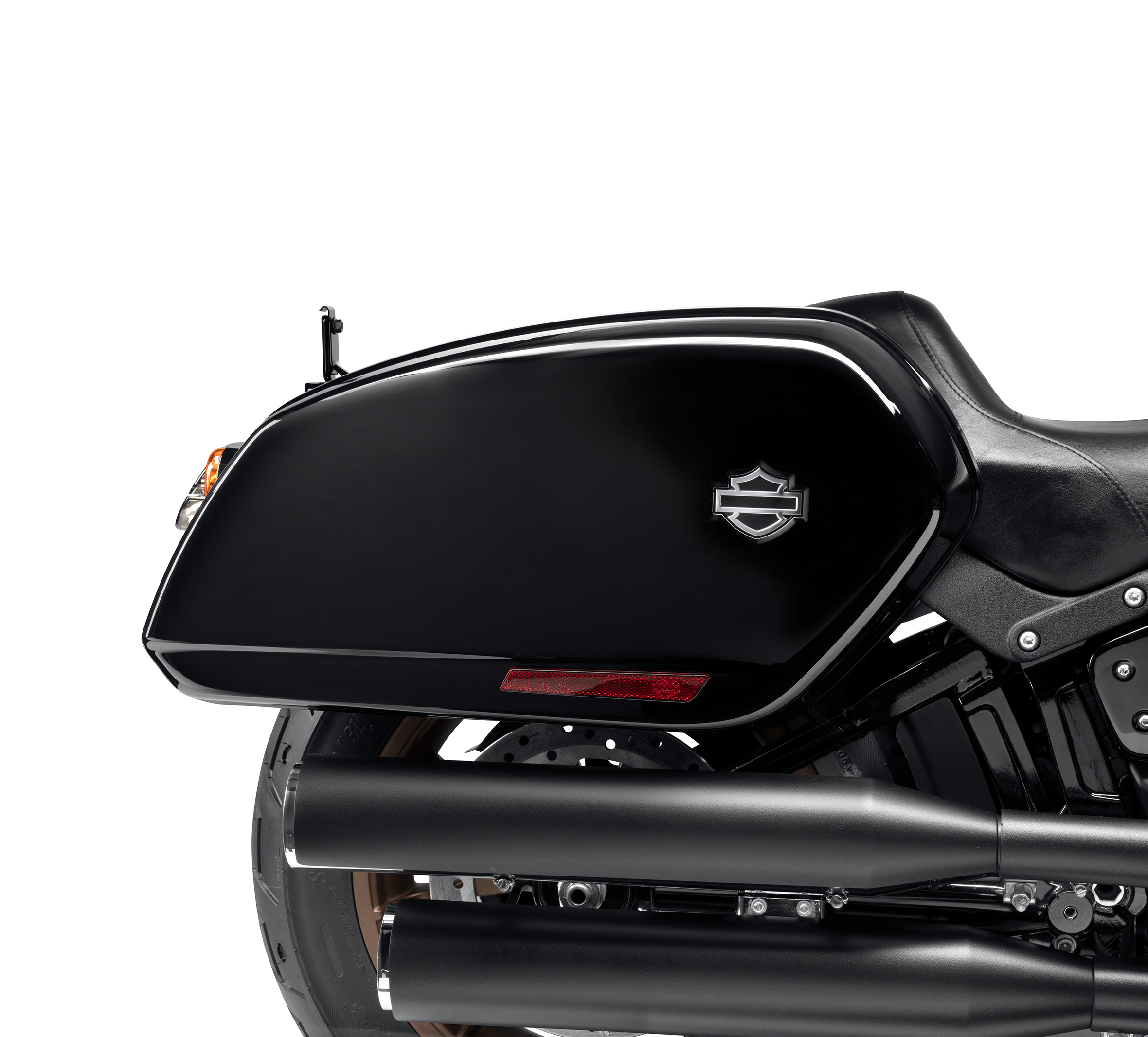 Vintage Harley Davidson Motorcycle Leather USA Black Logo Biker Saddlebag  Purse
