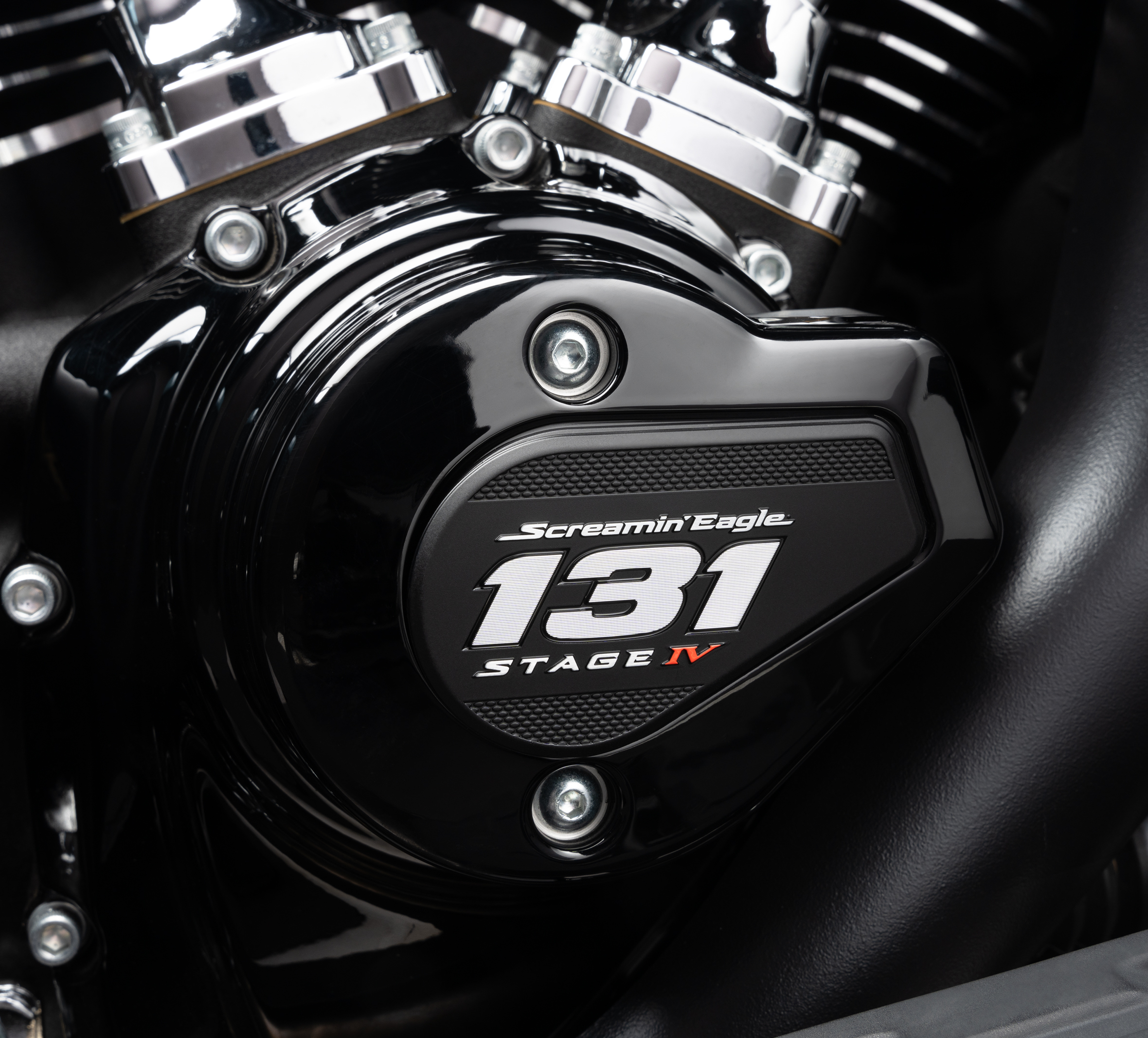 Médaillon de carter de distribution Screamin’ Eagle, Stage IV 131 po³