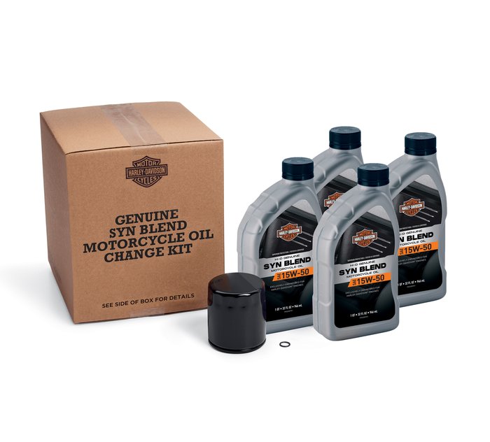 4 Qt. Harley-Davidson® Genuine SYN Blend Motorcycle Oil Change Kit 1