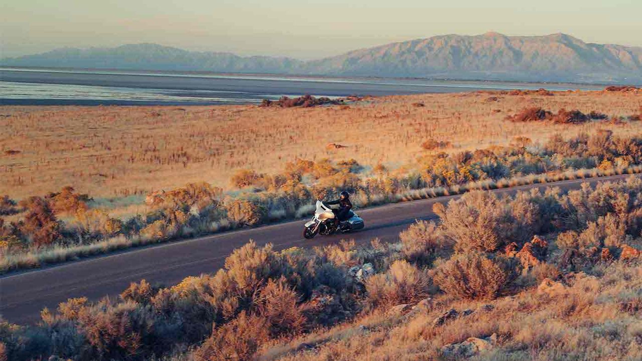 motorcycle in scenic view