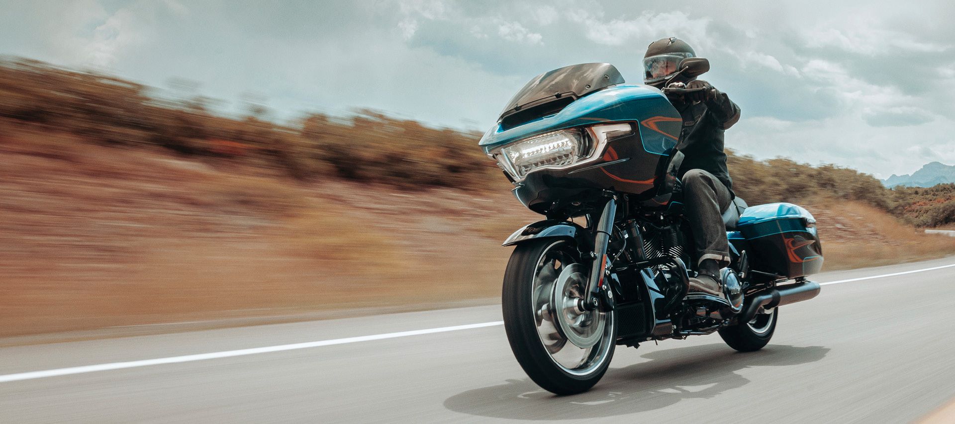 Road Glide riding on highway