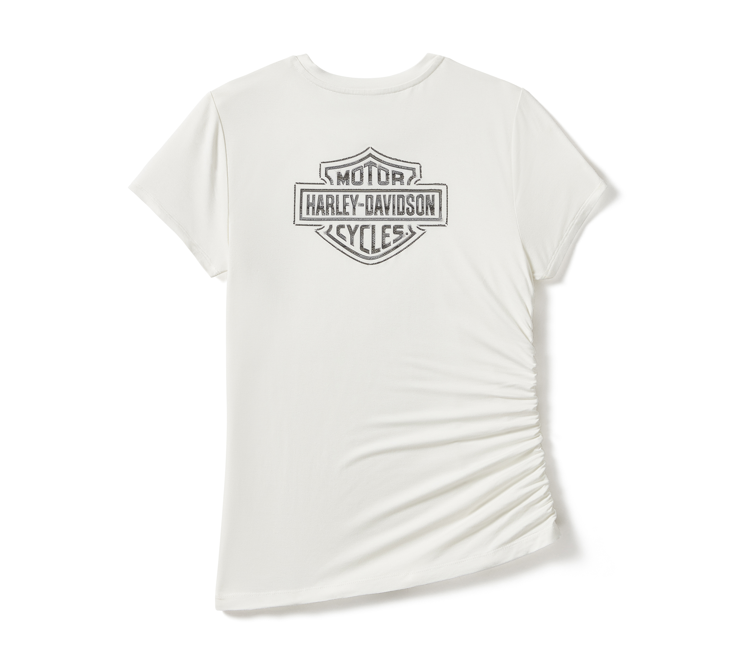 Women's Essential Bling Ruched Short Sleeve Top