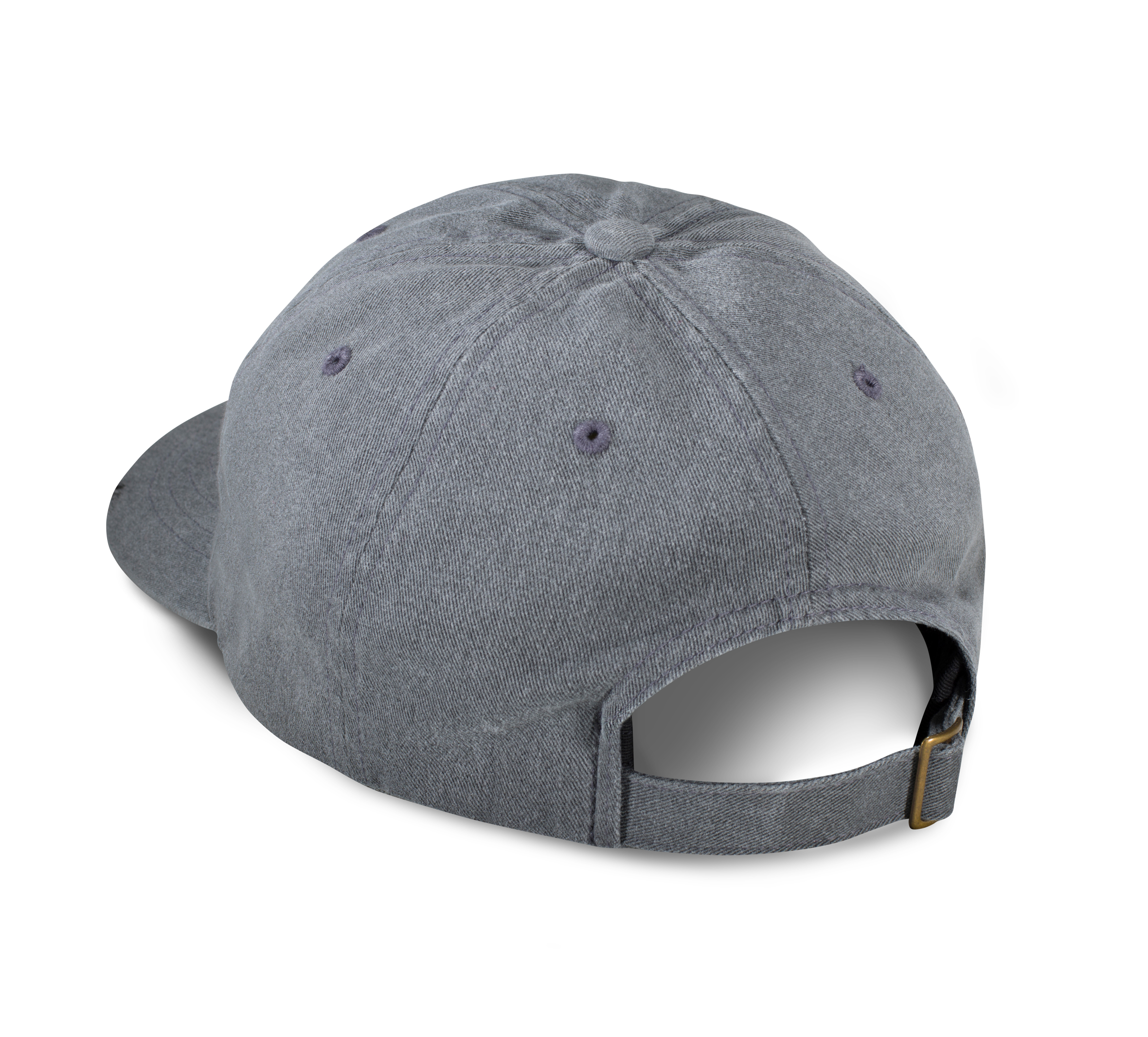 Grey Frayed Logo Adjustable Baseball Hat