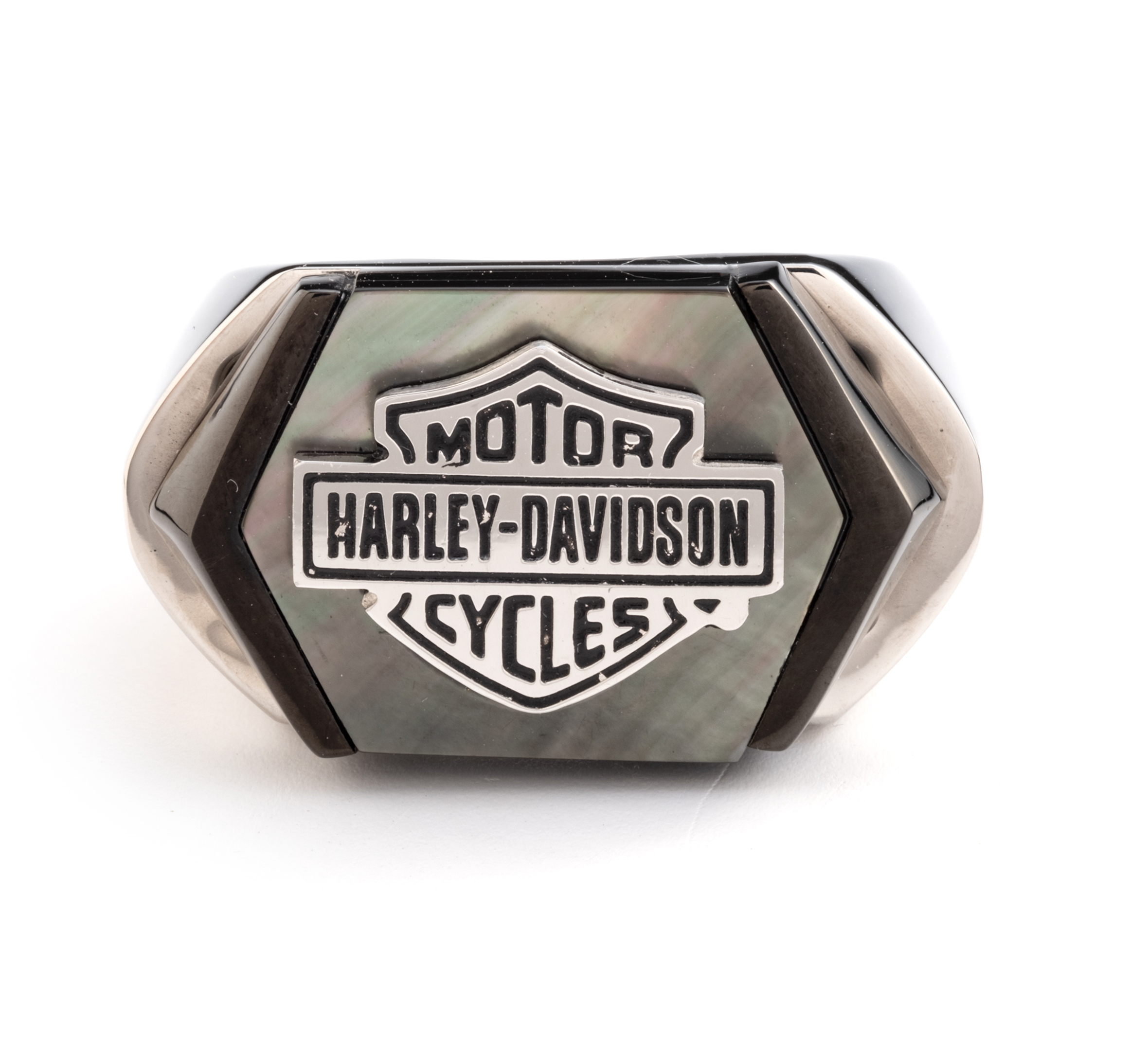 Men's Bar & Shield Large Logo Ring