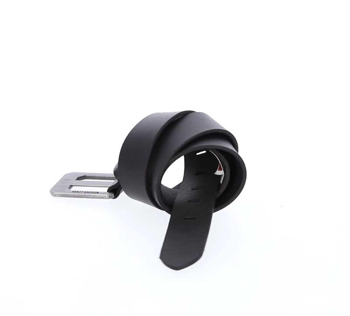 Die Cut Bar & Shield Prong Belt in Black