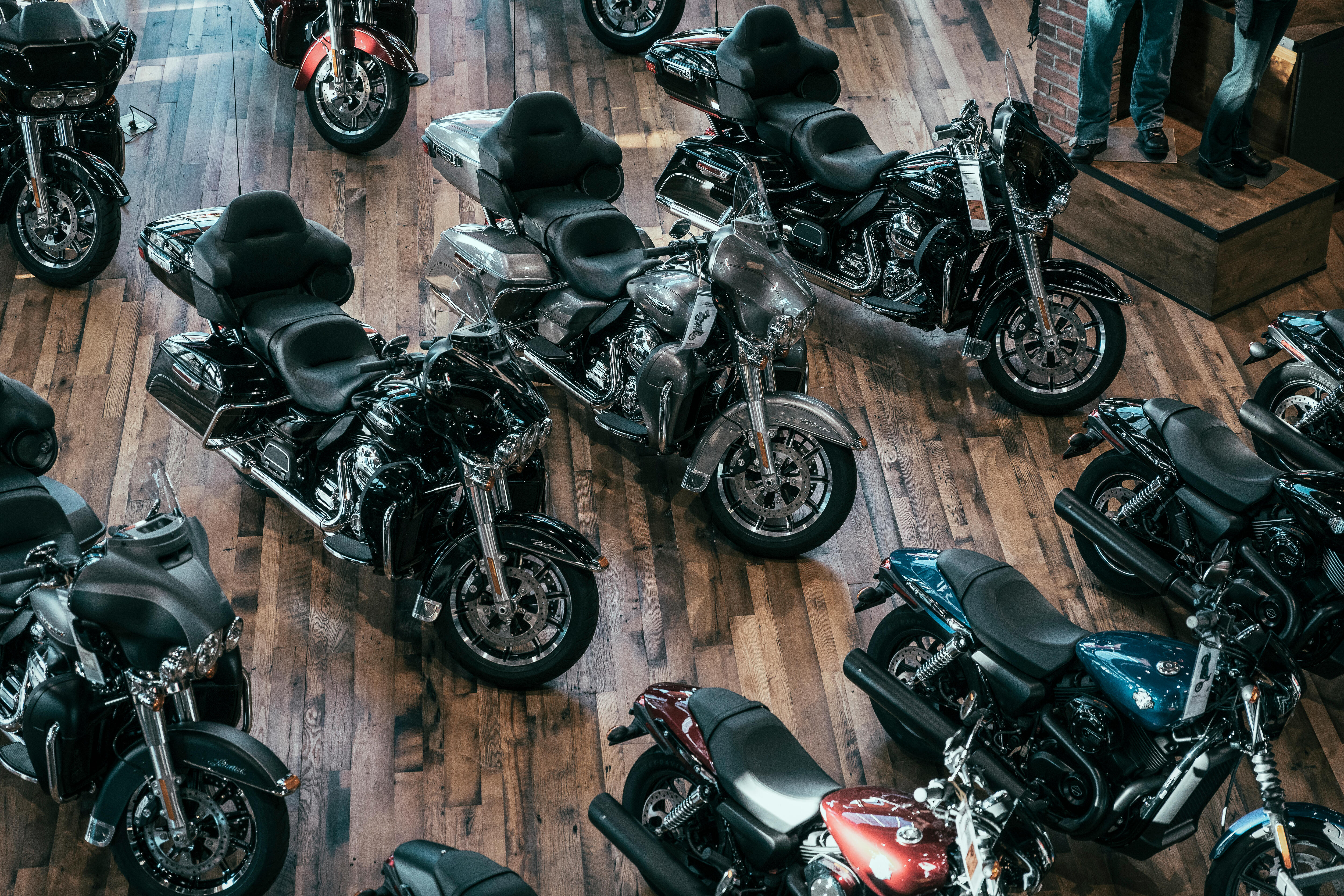 Harley Davidson Motorcycles at Harley Davidson Dealership
