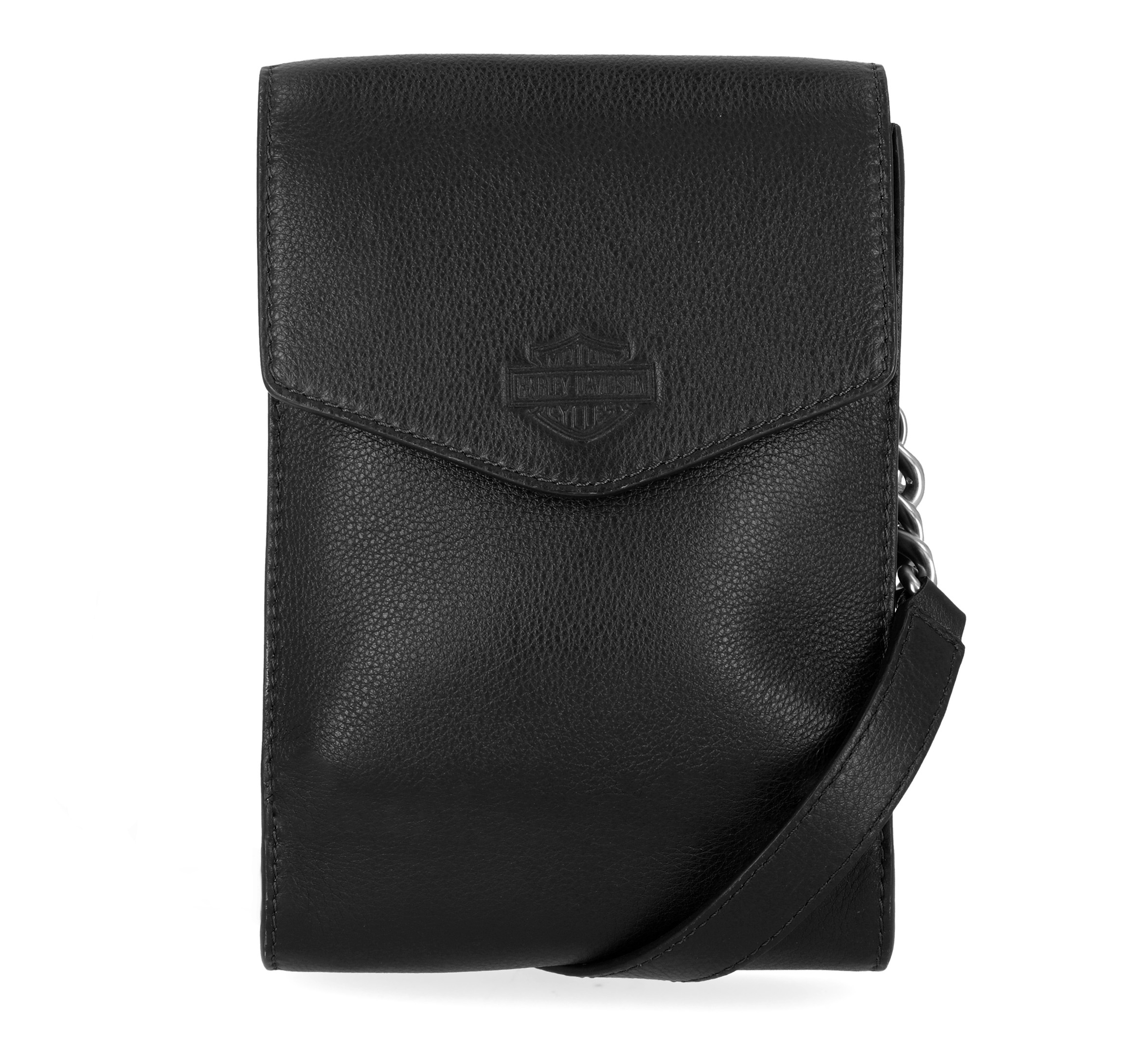 Women's Iconic Bar & Shield Chain Hip Leather Bag