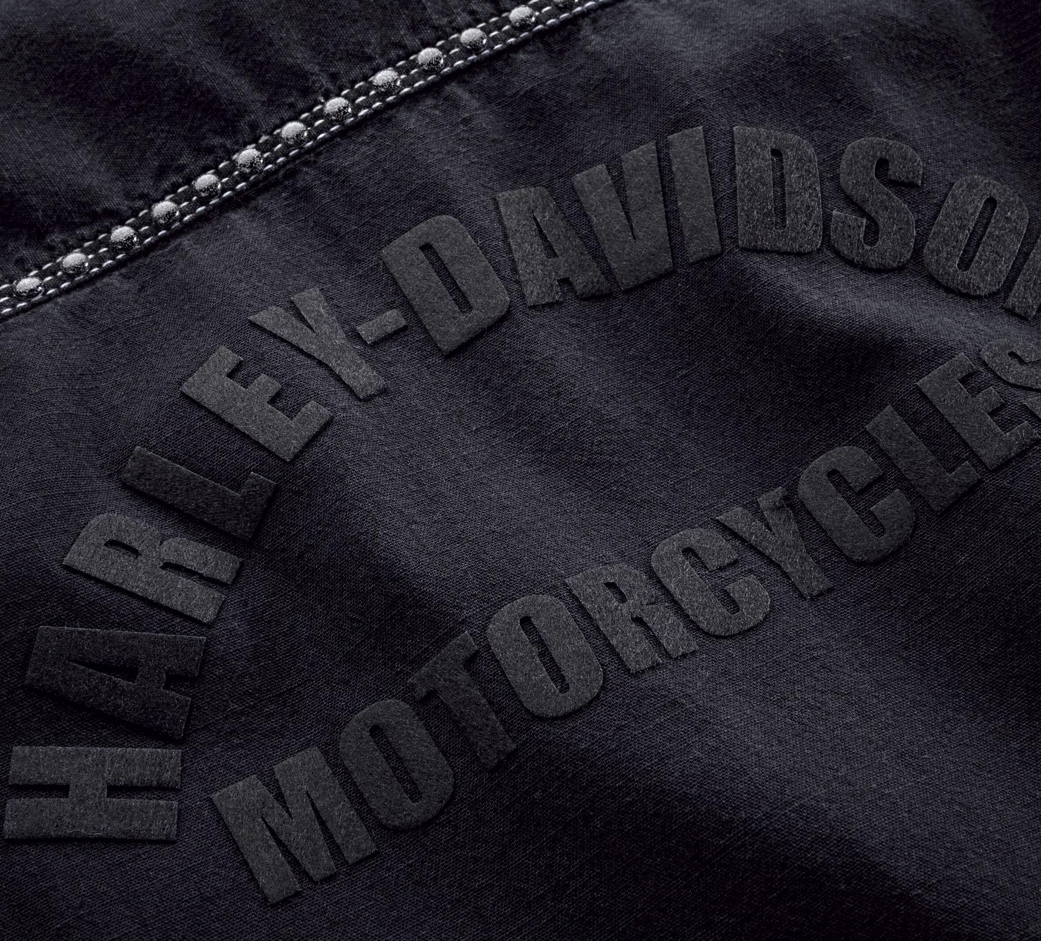 Women's Studded Raw Hem Shirt