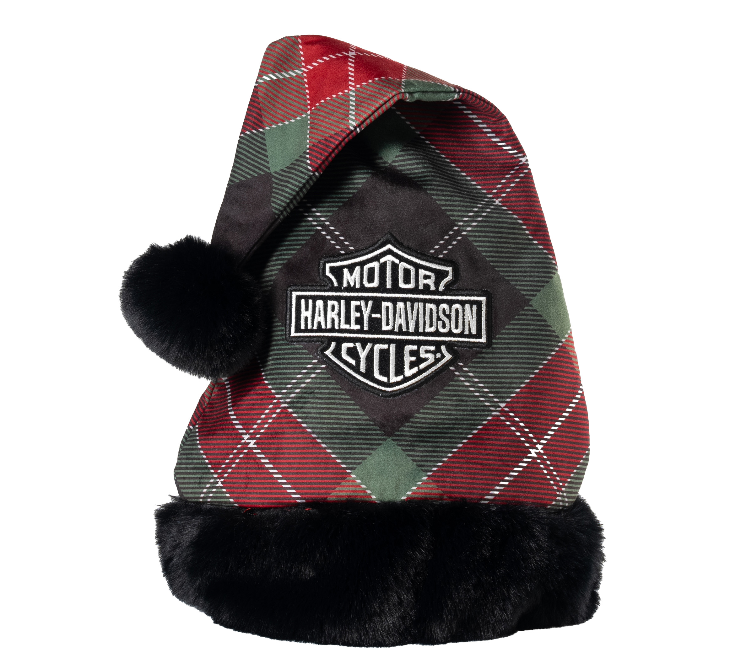 Holiday Plaid Santa Hat