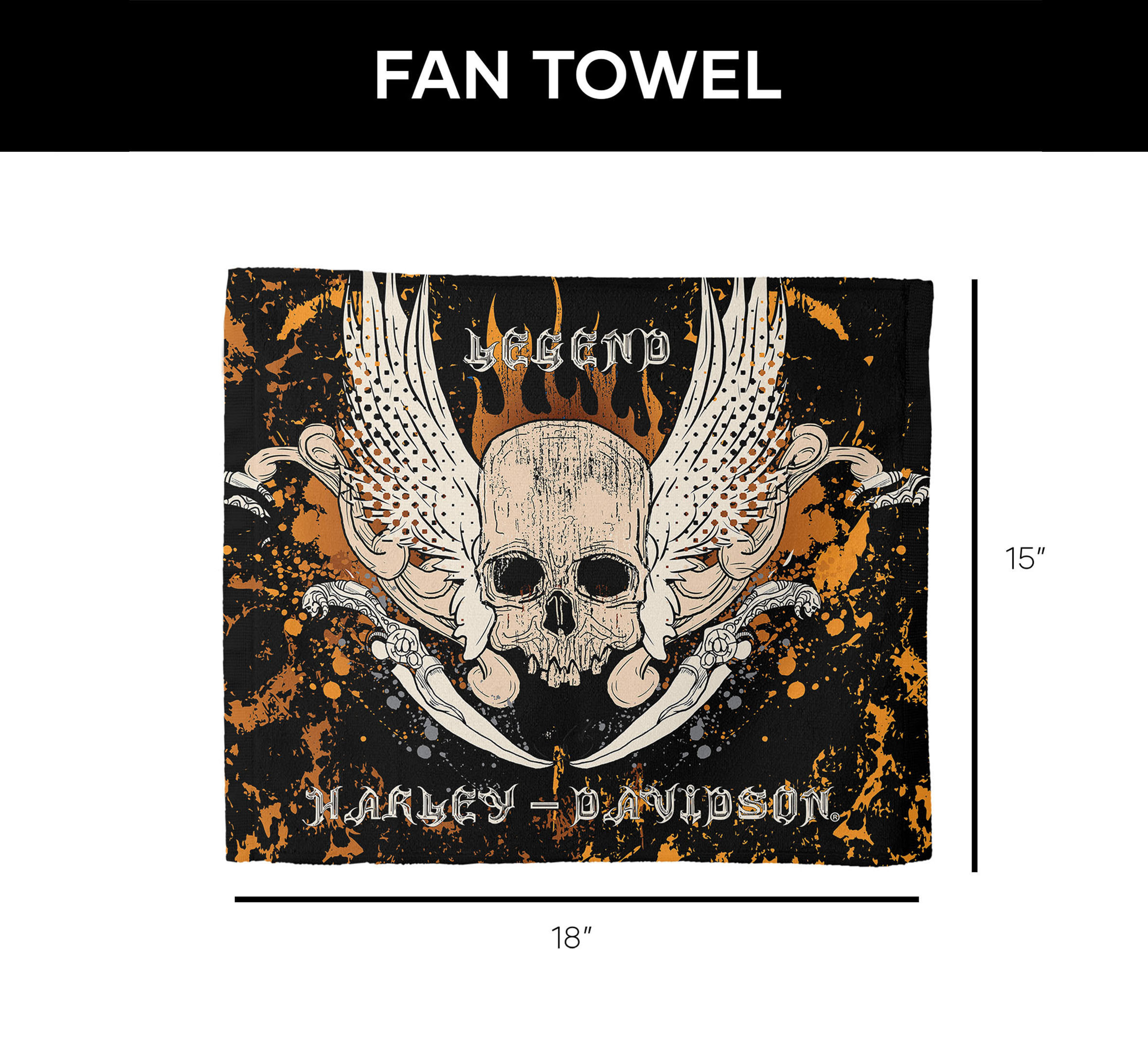 15x18 Skull & Snake Rally Towel | Harley-Davidson CA